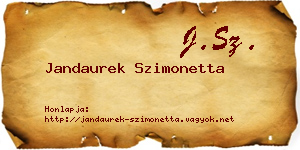 Jandaurek Szimonetta névjegykártya